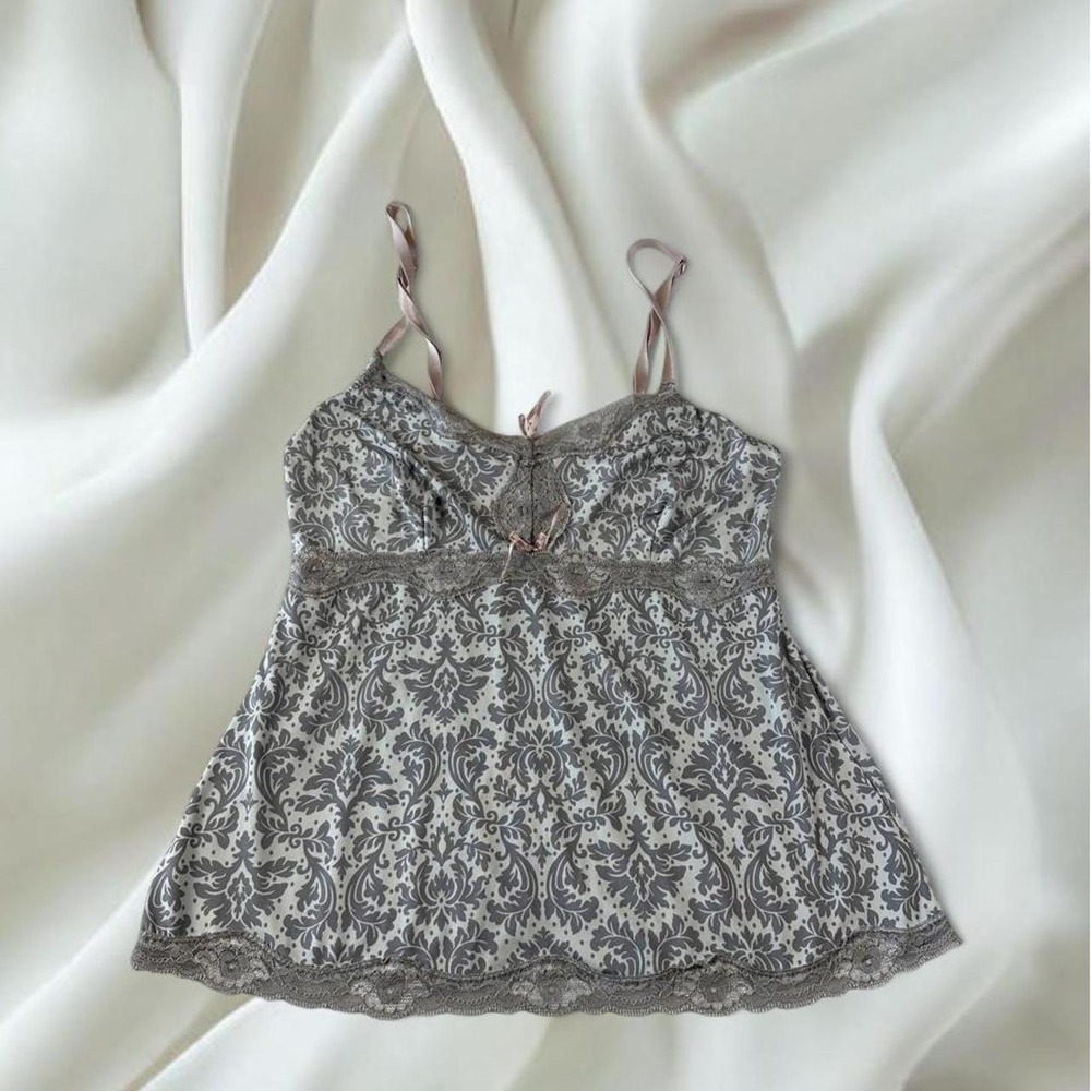 Marilyn Monroe gray lace graphic babydoll cami tank top y2k mcbling preppy fairy